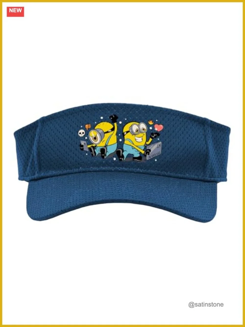 Minions Sport Sun Visor Youth Adjustable Polyester UV Breathable